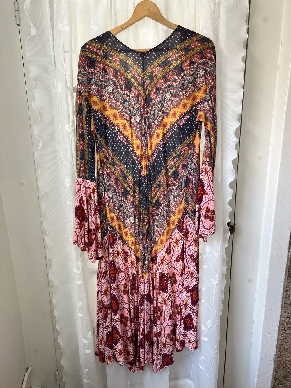 Umgee Multicolor Patchwork flowy Robe - Picture 6 of 10